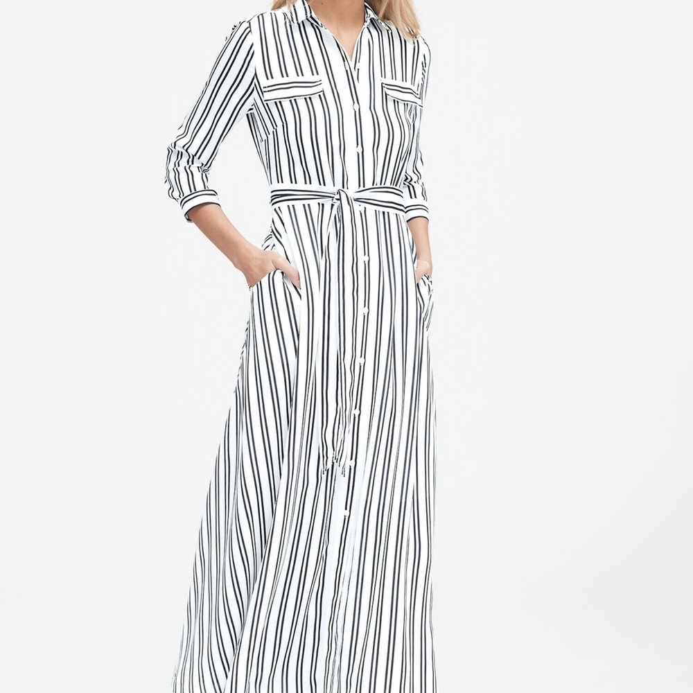 Banana Republic Maxi Shirt Dress with pockets